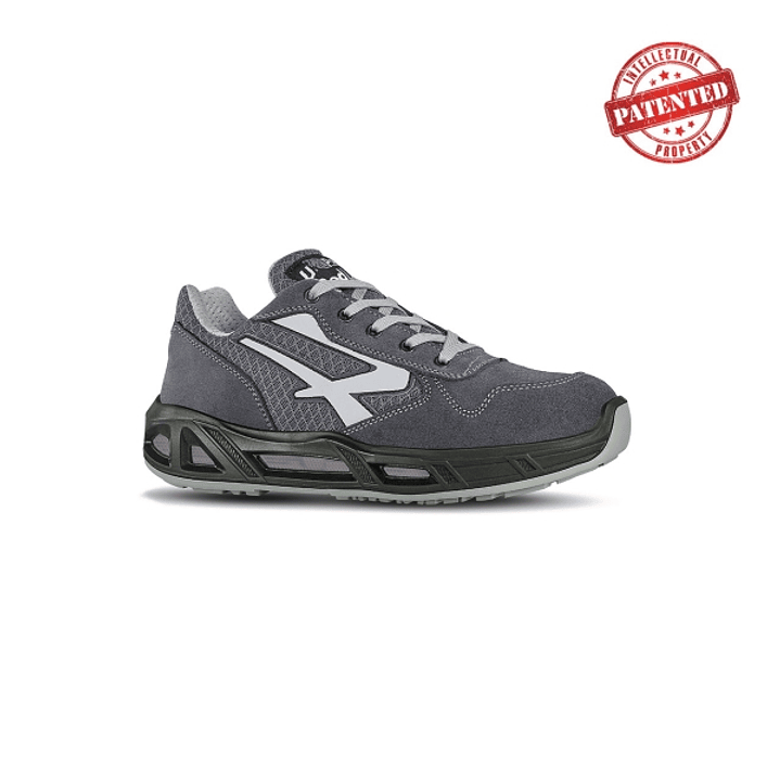 Upower Push Carpets ESD Calzado de Seguridad Bajos - Talla 39 - Parte Superior de Nailon Ultraflexible y Gamuza Suave, Puntera de Aluminio, Antiarruga 1