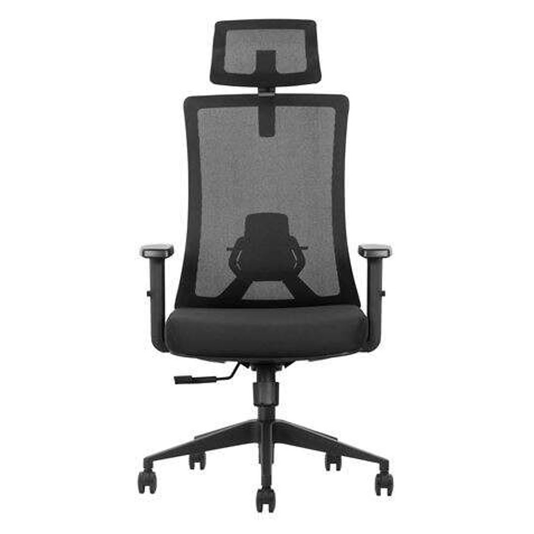 Cromad Senior SE7000 Silla de Oficina - Reposacabezas, Asiento, Soporte Lumbar y Reposabrazos Ajustables - Bloqueo de la Parte Trasera - Reposacabezas 1