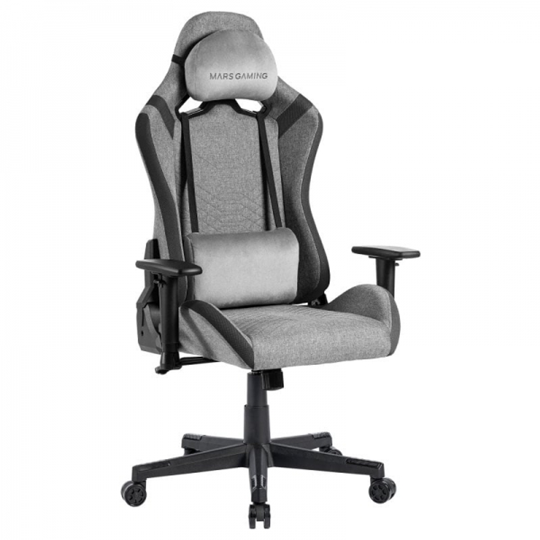 Mars Gaming MGC-PRO Silla Gaming - Fabric Transpirable - Cojines Soft-Touch - Reposabrazos 2D - Respaldo Reclinable - Base de Acero - 13 Colores - Col 1