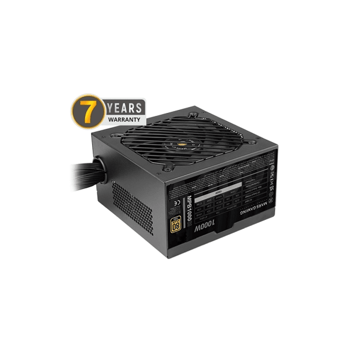 Mars Gaming MPB1000SI Fuente de Alimentacion ATX de 1000W - 80 Plus Gold - Ventilador de 12cm - 14dB - 150x145x85mm - Color Negro 1