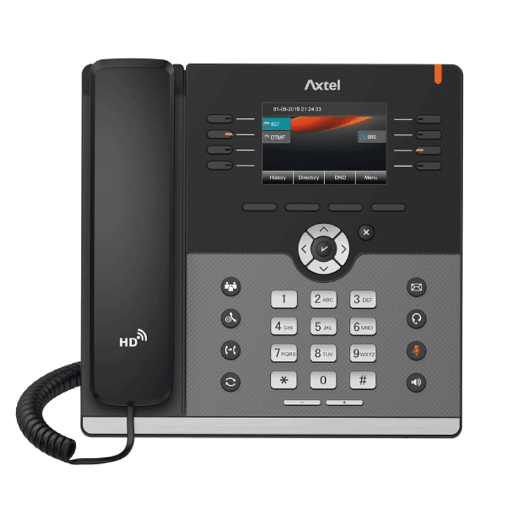 Axtel AX-500W Telefono Fijo IP - WiFI y Bluetooth - Hasta 12 Cuentas SIP - Gigabit - PoE - Color Negro 1