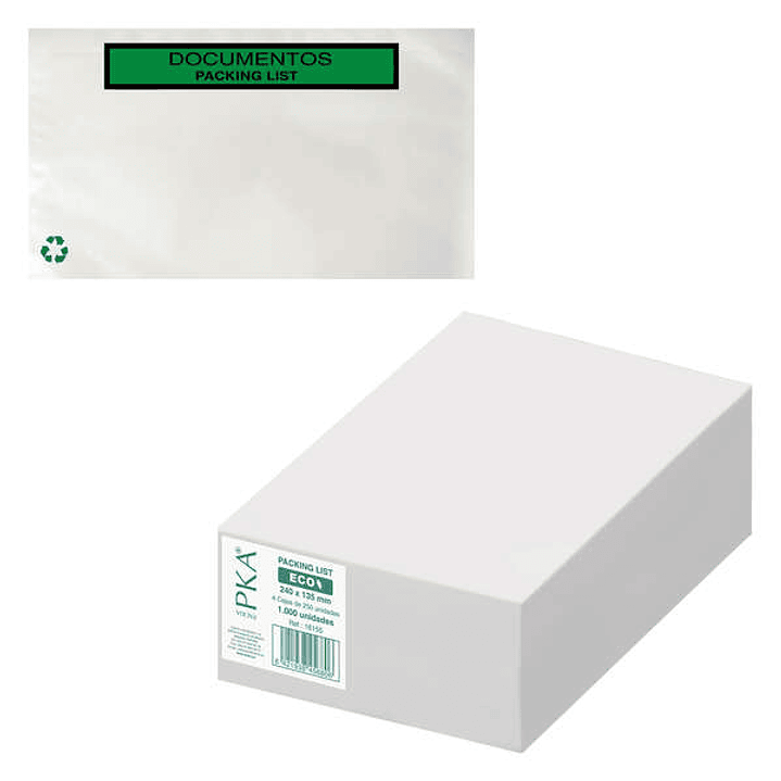 Dohe ECO Caja de 1000 Sobres Autoadhesivos para Envio de Documentos  240x135mm - Packing List Especial Envios 1