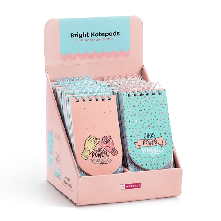 Miquel Rius Back2Fun Expositor con 12 Cuadernos de Notas con Espiral Wire-O - 80 Hojas Lisas de Papel 80 g/m2 - Cubiertas con Detalles Iridiscentes 1