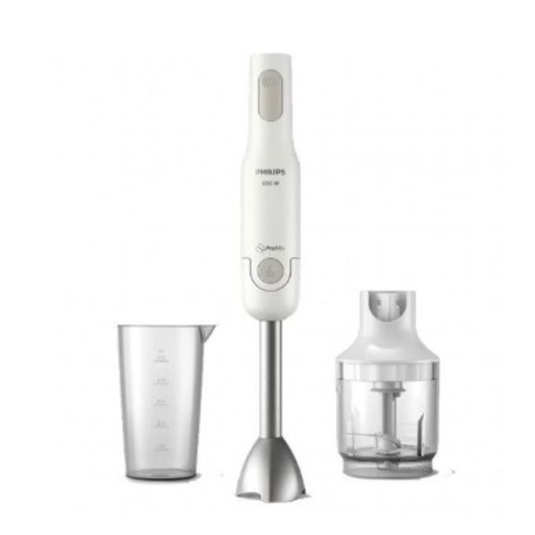 Philips Batidora de Mano - Potencia 650W - Varias Velocidades - Picadora - Vaso Medidor - Cuchillas de Acero Inoxidable - Color Blanco 1