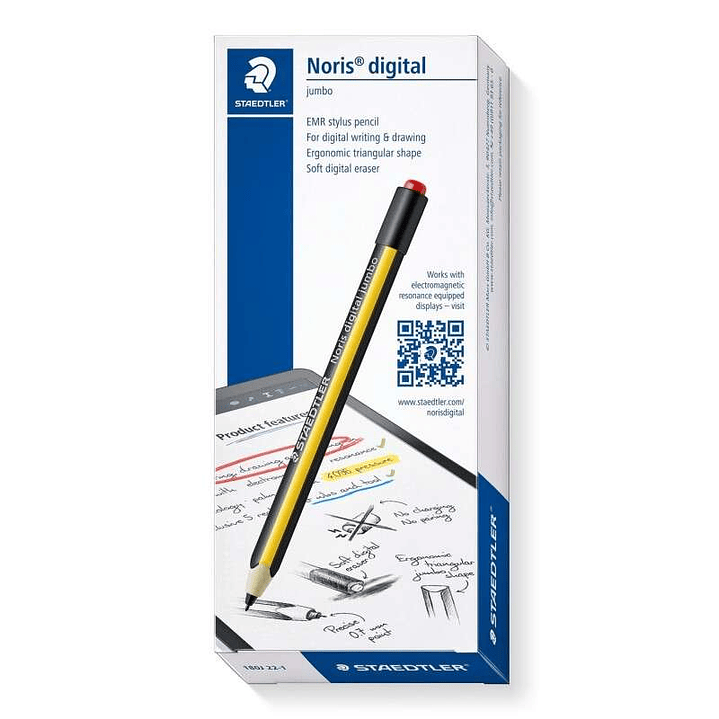 Staedtler Noris Digital Jumbo Pack de Lapiz Digital + 5 Puntas de Recambio - Superficie Antideslizante - No Necesita Carga 1
