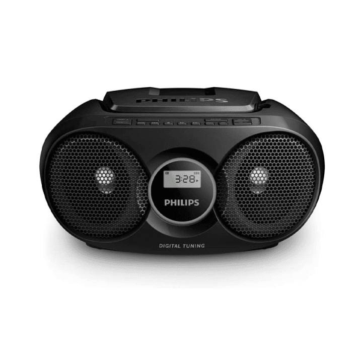Philips Radio CD - Altavoces Integrados - Refuerzo Dinamico de Graves - Sintonizacion Automatica - Jack 3.5mm - 252x232x124mm - Color Negro 1