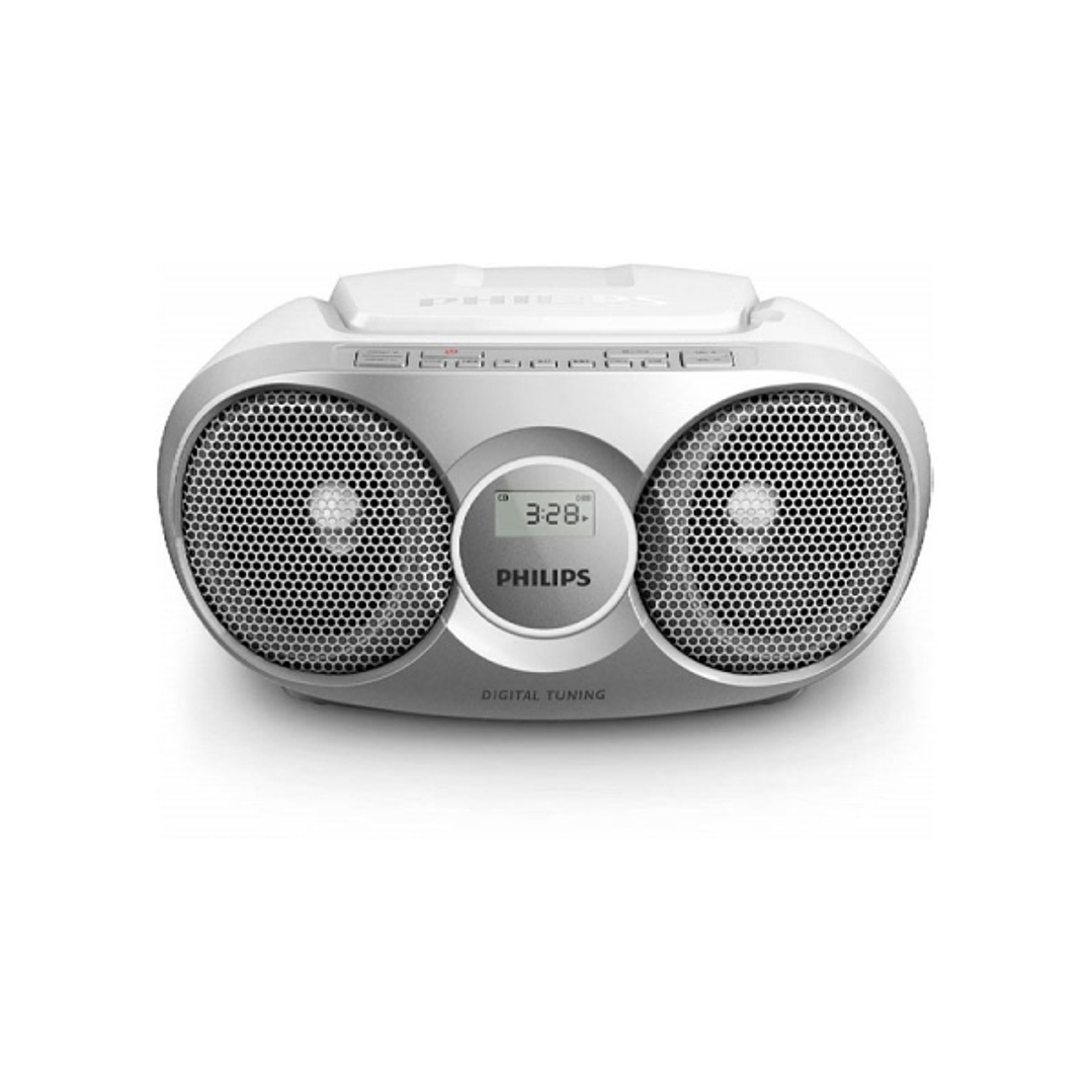 Philips Radio CD - Altavoces Integrados - Refuerzo Dinamico de Graves - Sintonizacion Automatica - Jack 3.5mm - 252x232x124mm - Color Gris 1