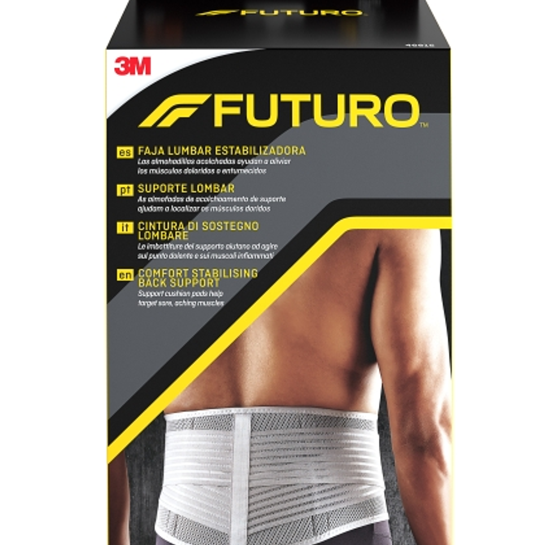 Futuro Faja Lumbar Estabilizadora - Talla S/M (73.6 - 99.1cm) - Transpirable - Color Gris 1