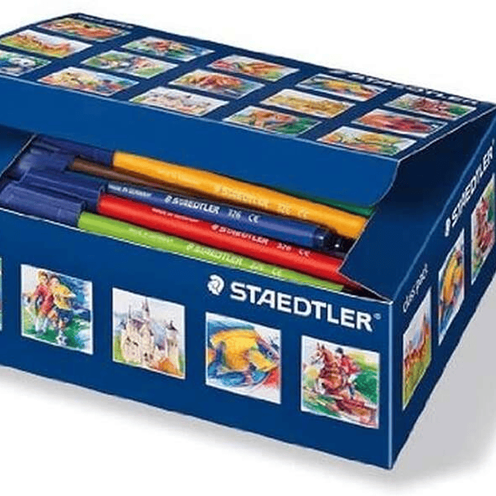 Staedtler Noris 326 Pack de 100 Rotuladores de Punta Fina - Trazo 1mm Aprox - Tinta Base de Agua - Colores Surtidos 1
