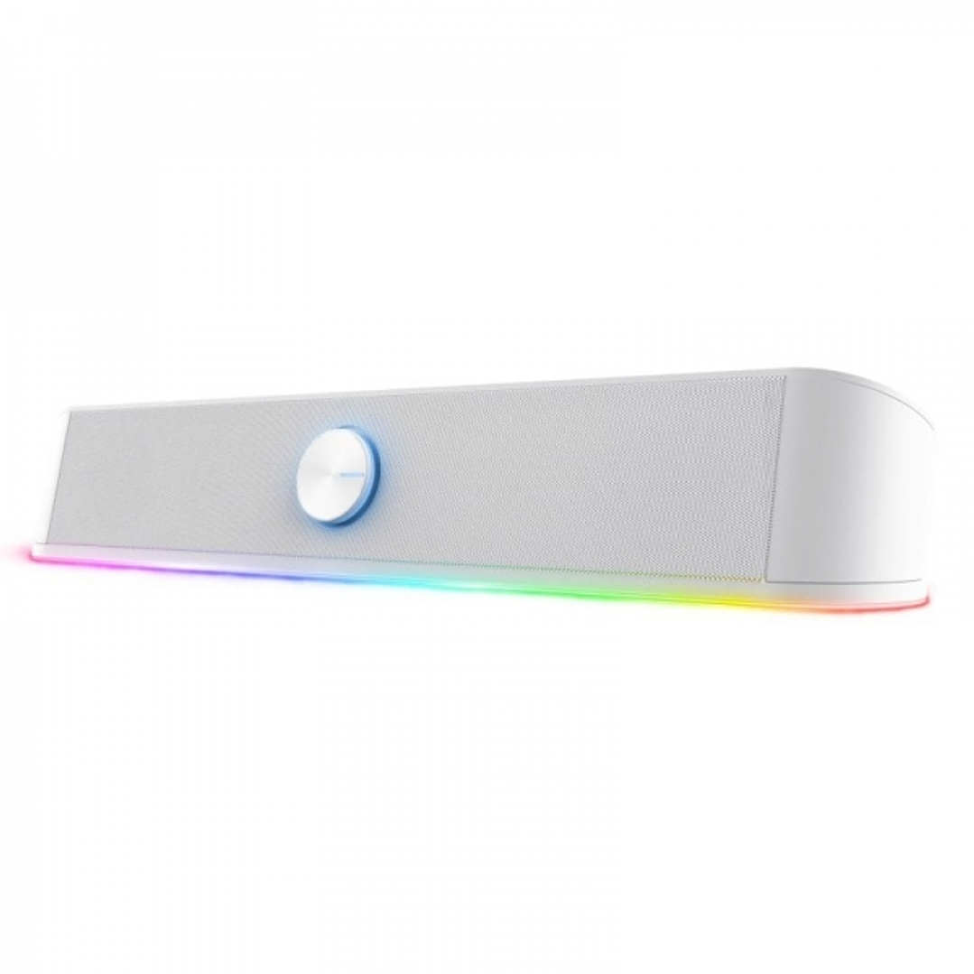 Trust GXT 619 Thorne Barra de Sonido Gaming 12W - Iluminacion RGB - Jack 3.5mm - Control de Volumen - Color Blanco 1