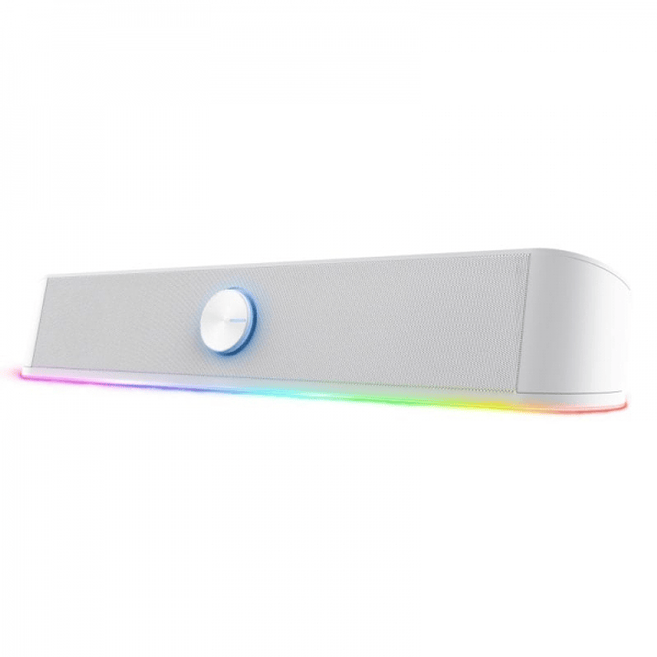 Trust GXT 619 Thorne Barra de Sonido Gaming 12W - Iluminacion RGB - Jack 3.5mm - Control de Volumen - Color Blanco 1