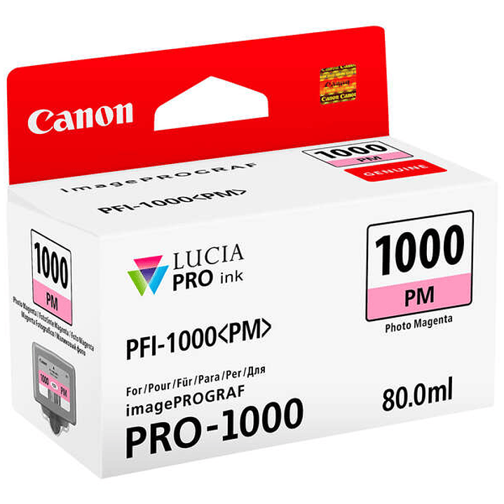 Canon PFI1000 Magenta Photo Cartucho de Tinta Original - PFI1000PM/0551C001 1