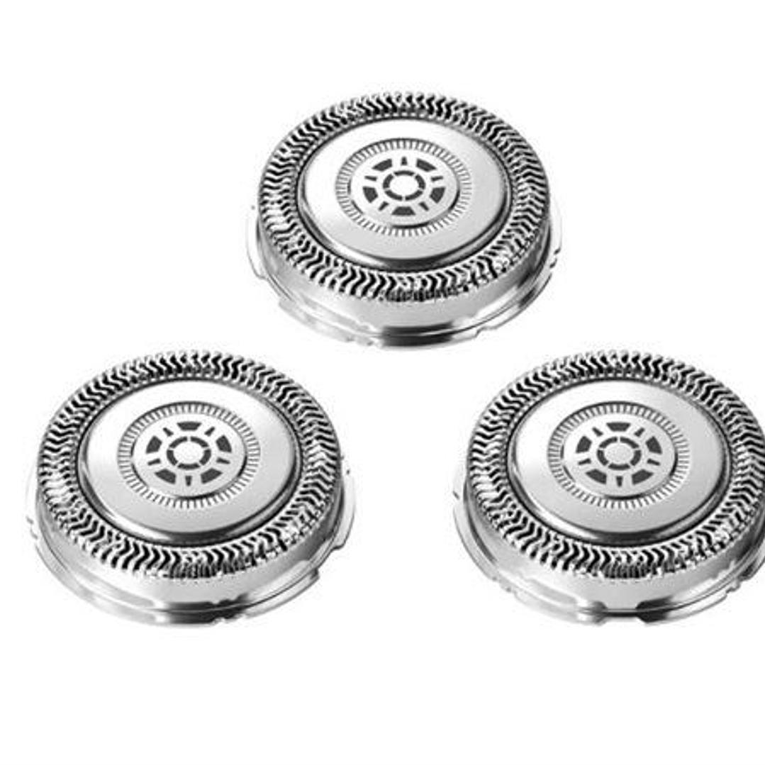 Philips Pack de 3 Cabezales de Recambio para Afeitadoras Series 5000 y 7000 - Cuchillas Autoafilables - Seguimiento de Contornos - Color Acero 1