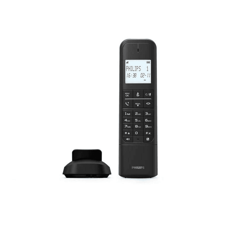 Philips Telefono Dect Inalambrico Independiente - Autonomia hasta 14h - Bateria 500mAh - Cable 1.8m - Pantalla 1.8