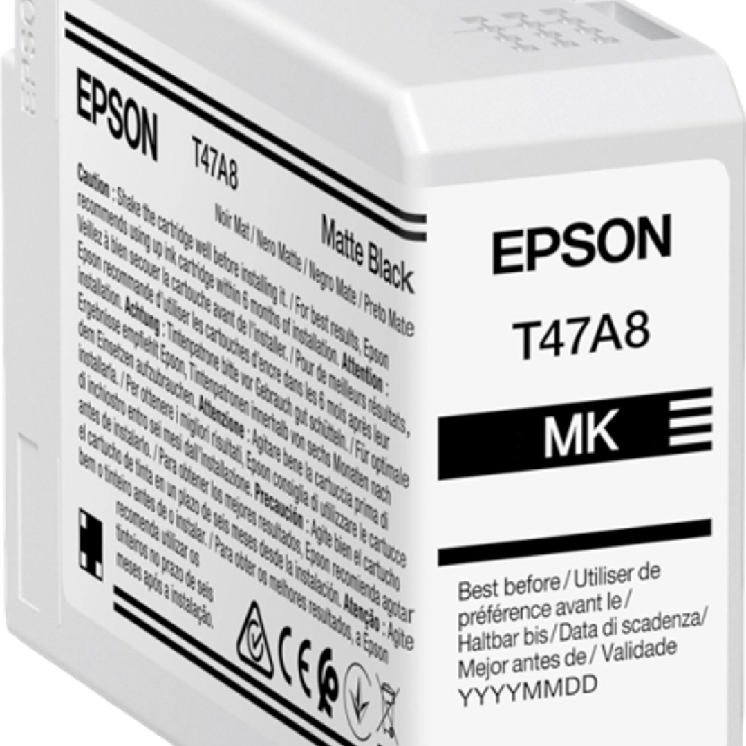 Epson T47A8 Negro Mate Cartucho de Tinta Original - C13T47A800 1