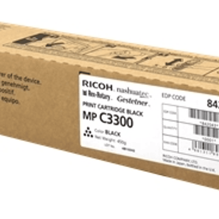 Ricoh Aficio MP-C2800/MP-C3300 Negro Cartucho de Toner Original - 841124/842043 1