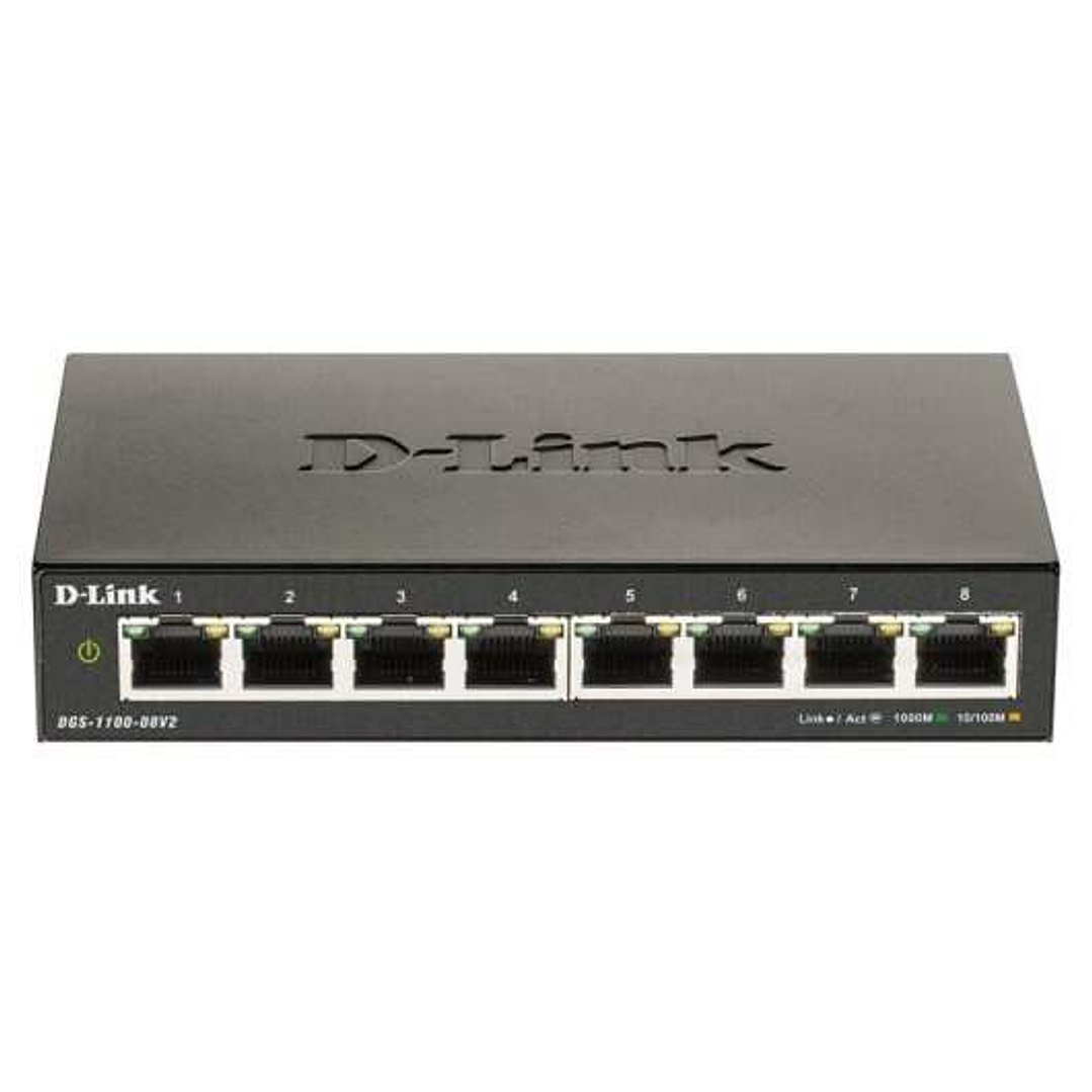 D-Link Switch Smart 8 Puertos Gigabit 10/100/1000 Mbps 1