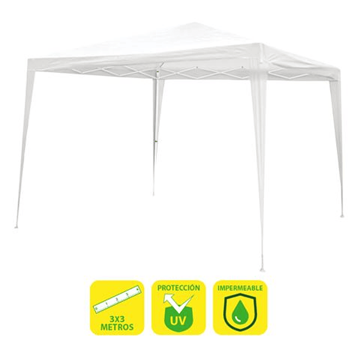 Sungarden Carpa Acero Rafia 3x3m - Color Blanco 1
