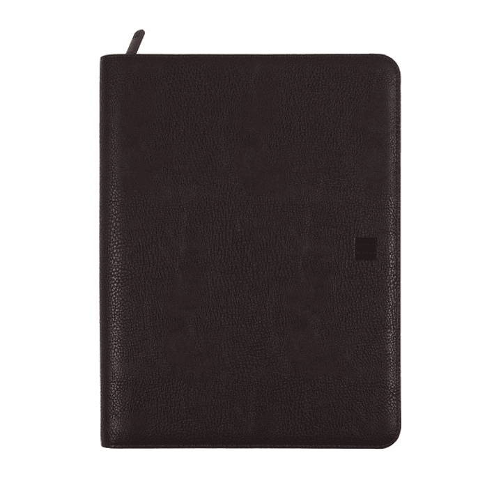 Finocam Focus Agenda Portadocumentos - Anual 2026 - Cierre de Cremallera - Formato E40 - 260x35x340mm - Semana Vista en Vertical - Color Negro 1