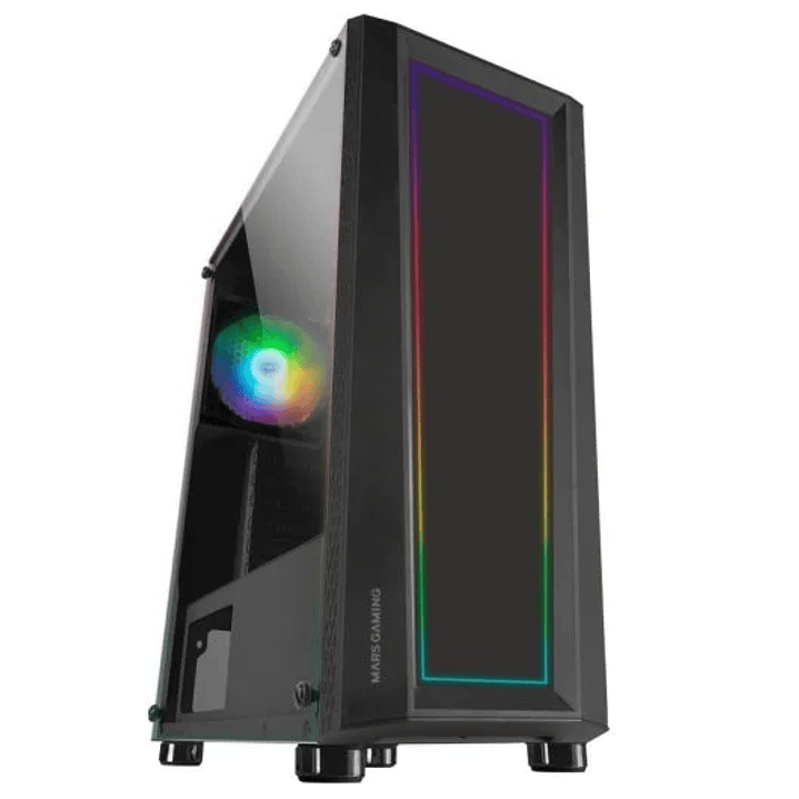 Mars Gaming MC-ART Caja Semitorre ATX, Micro ATX, Mini-ITX - Frontal y Lateral Cristal Templado en los que podras Crear tus Diseños - Iluminacion FRGB 1