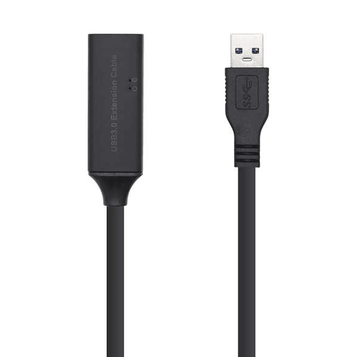 Aisens Cable USB 3.0 Prolongador con Amplicador y Alim - Tipo A/M-A/H - 15m - Color Negro 1