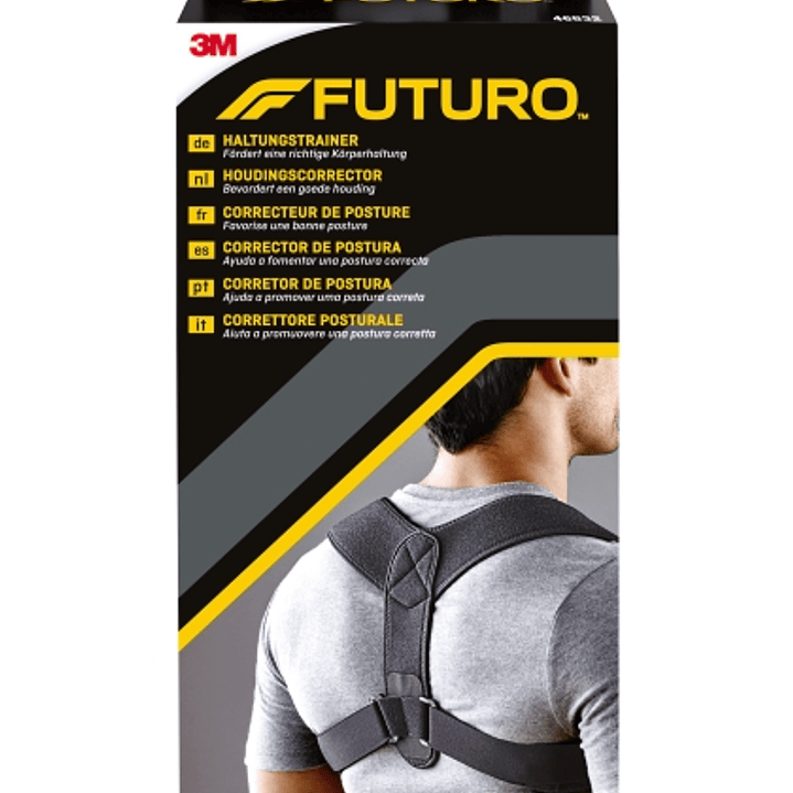 Futuro Corrector de Postura - Ajustable (71.1 - 121.9cm) - Transpirable - Color Negro 1
