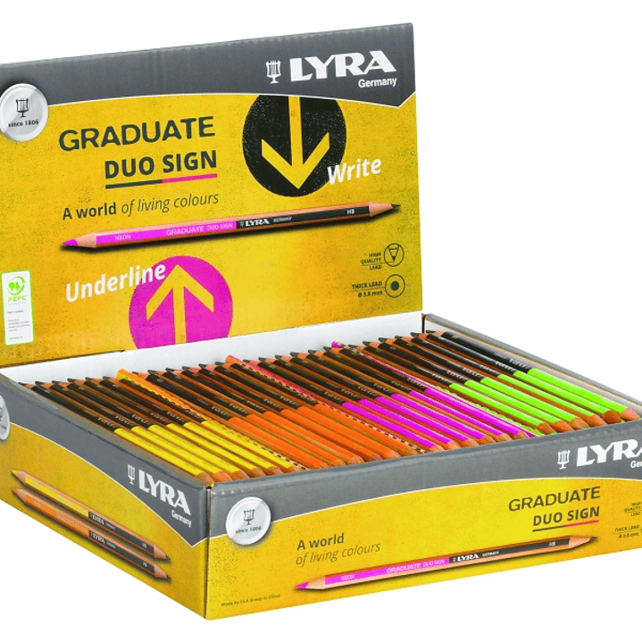 Lyra Duo Pencils Expositor de 72 Lapices de Punta Doble - Redondo - Colores Surtidos 1