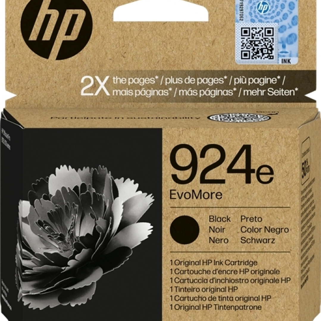 HP 924e XL Negro Cartucho de Tinta Original - 4K0V0NE 1