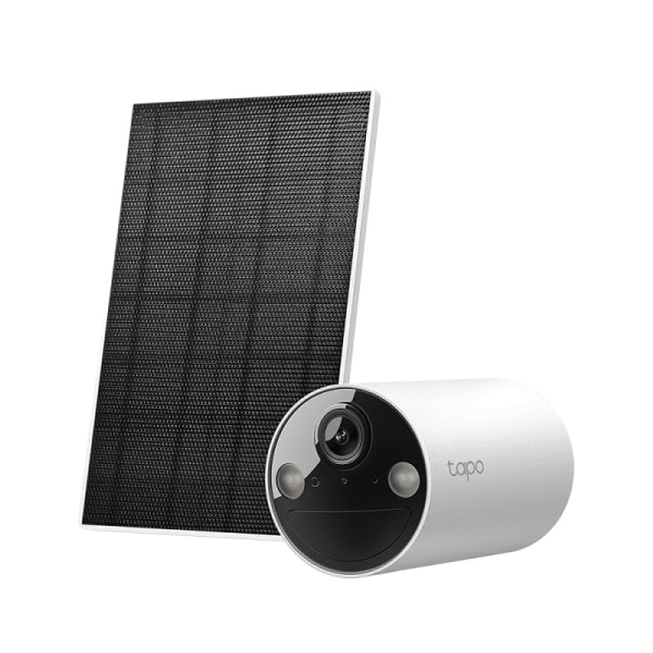 TP-Link TC82 Kit Camara de Seguridad IP WiFi  2K 3MP + Panel Solar Tapo A201 - Para Interior y Exterior - Vision Nocturna - Deteccion Mediante IA - Zo 1