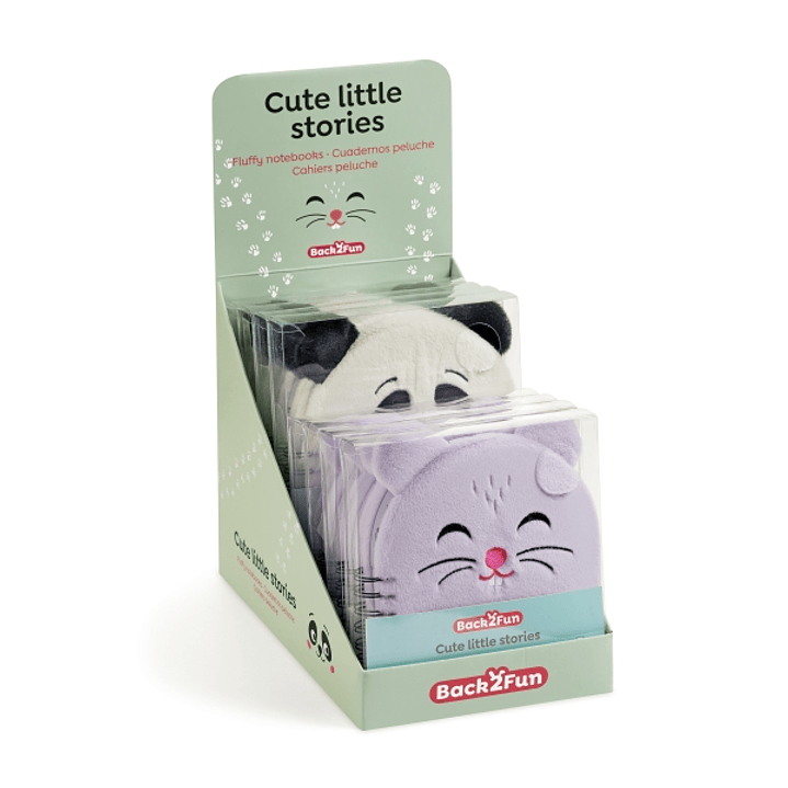 Miquel Rius Back2Fun Expositor con 8 Cuadernos Peluche - 160 Hojas de Papel 80 g/m2 - 4 de cada Modelo Panda y Hamster 1