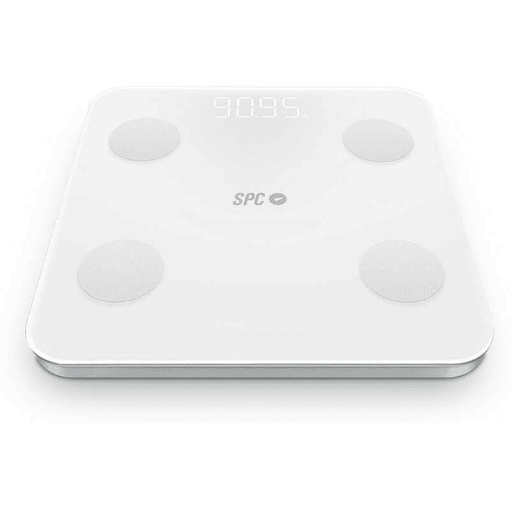 SPC Atenea Fit 3 Bascula de Baño Inteligente - Registra e Identifica hasta 10 Usuarios - Diseño de Cristal - Pantalla LED - Activacion Tactil - Capaci 1
