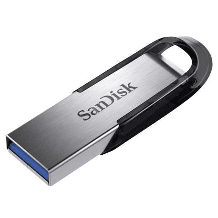 Sandisk Ultra Flair Memoria USB 3.0 256GB - Hasta 150MB/s de Transferencia - Diseño Metalico - Color Acero/Negro (Pendrive) 1