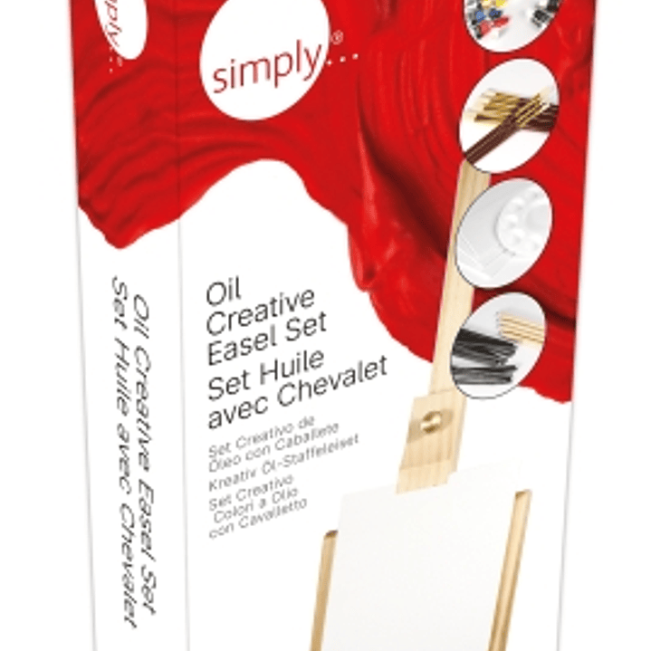 Daler Rowney Simply Creativo Pack de 40 Piezas - Pìntura al Oleo - Caballete - Colores Surtidos 1