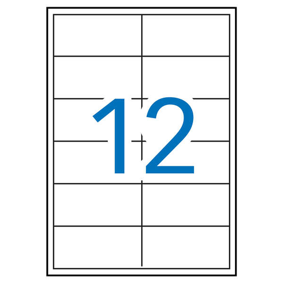 Apli Etiquetas Blancas Permanentes 97.0 x 42.4mm 500 Hojas 1