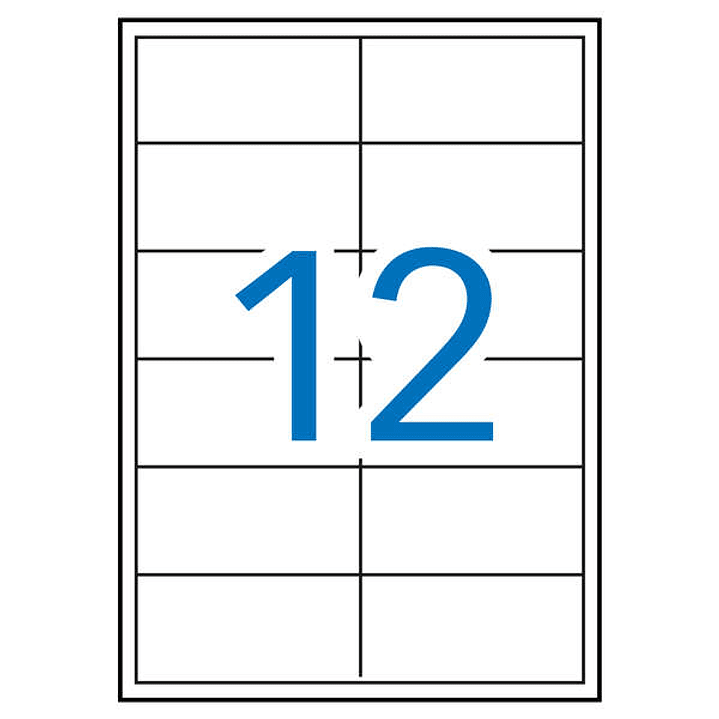 Apli Etiquetas Blancas Permanentes 97.0 x 42.4mm 500 Hojas 1