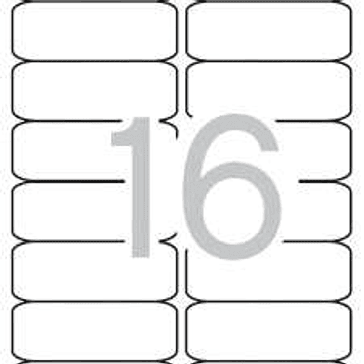 Apli Etiquetas Blancas Permanentes 99.1 x 34.0mm 500 Hojas 1