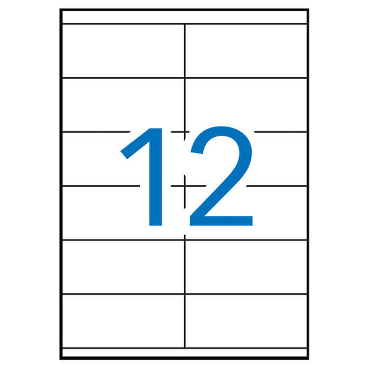 Apli Etiquetas Blancas Permanentes 105.0 x 48.0mm 500 Hojas 1