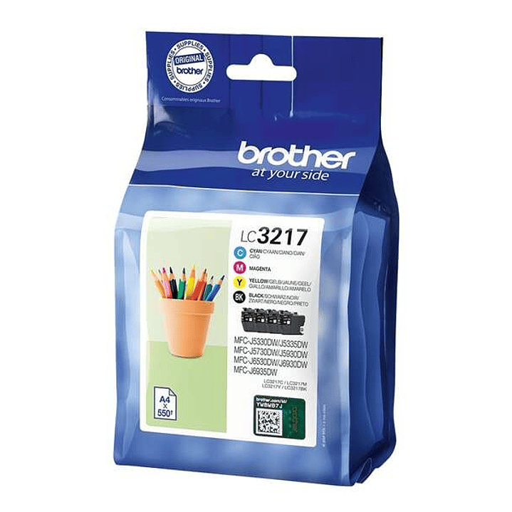 Brother LC3217 Pack de 4 Cartuchos de Tinta Originales - LC3217VAL 1