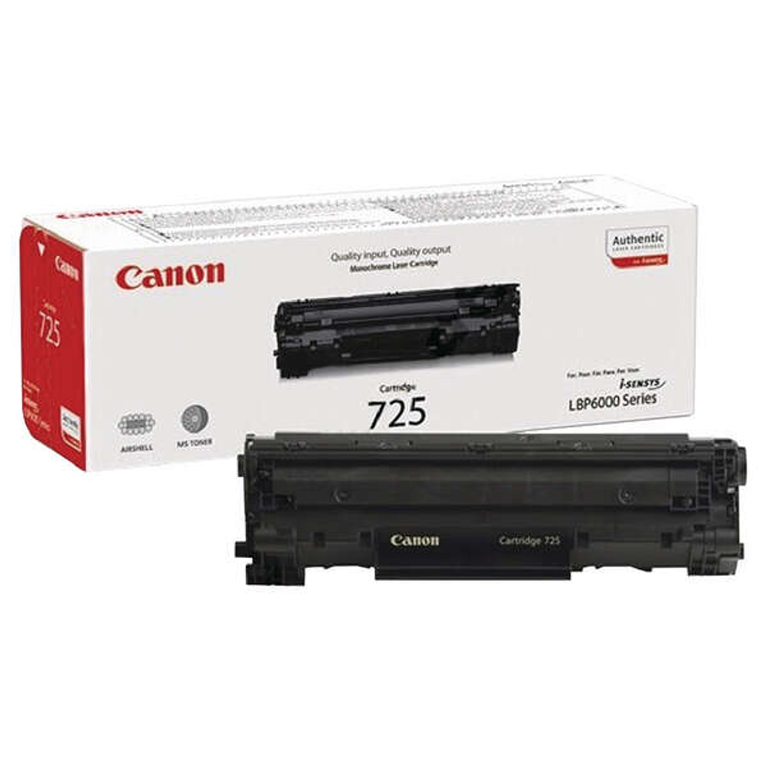 Canon 725 Negro Cartucho de Toner Original - 3484B002 1