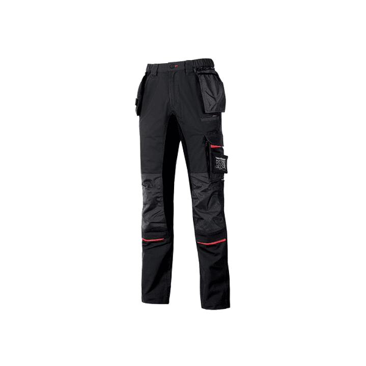 Upower Race Pantalon de Alta Calidad - Talla 60 - Multiples Bolsillos Desmontables, Cintura Ajustable, Paneles Elasticos, Refuerzos en Cordura, Protec 1