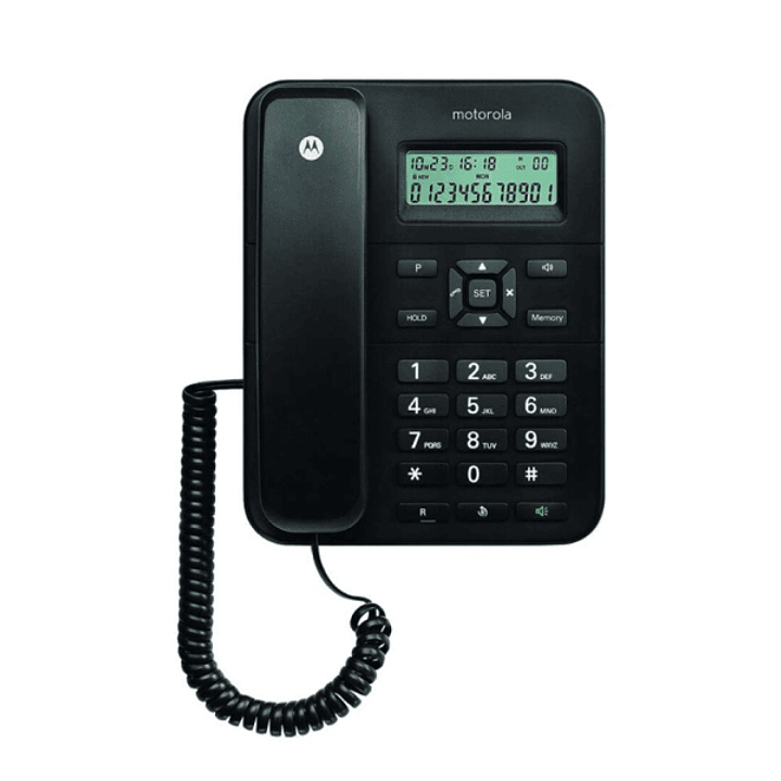 Motorola CT202 Telefono Fijo - Manos Libres - Identificador de Llamadas - Color Negro 1