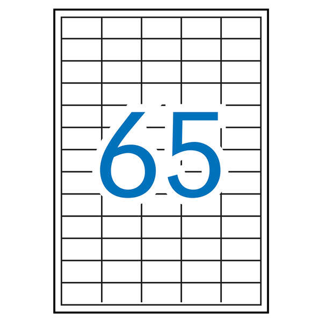 Apli Etiquetas Blancas Permanentes 38.0 x 21.2mm 500 Hojas 1