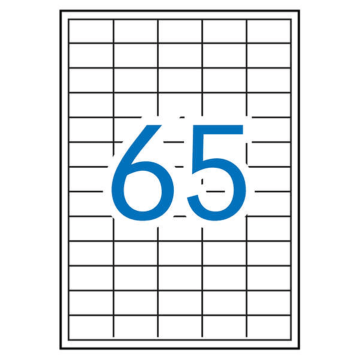 Apli Etiquetas Blancas Permanentes 38.0 x 21.2mm 500 Hojas 1