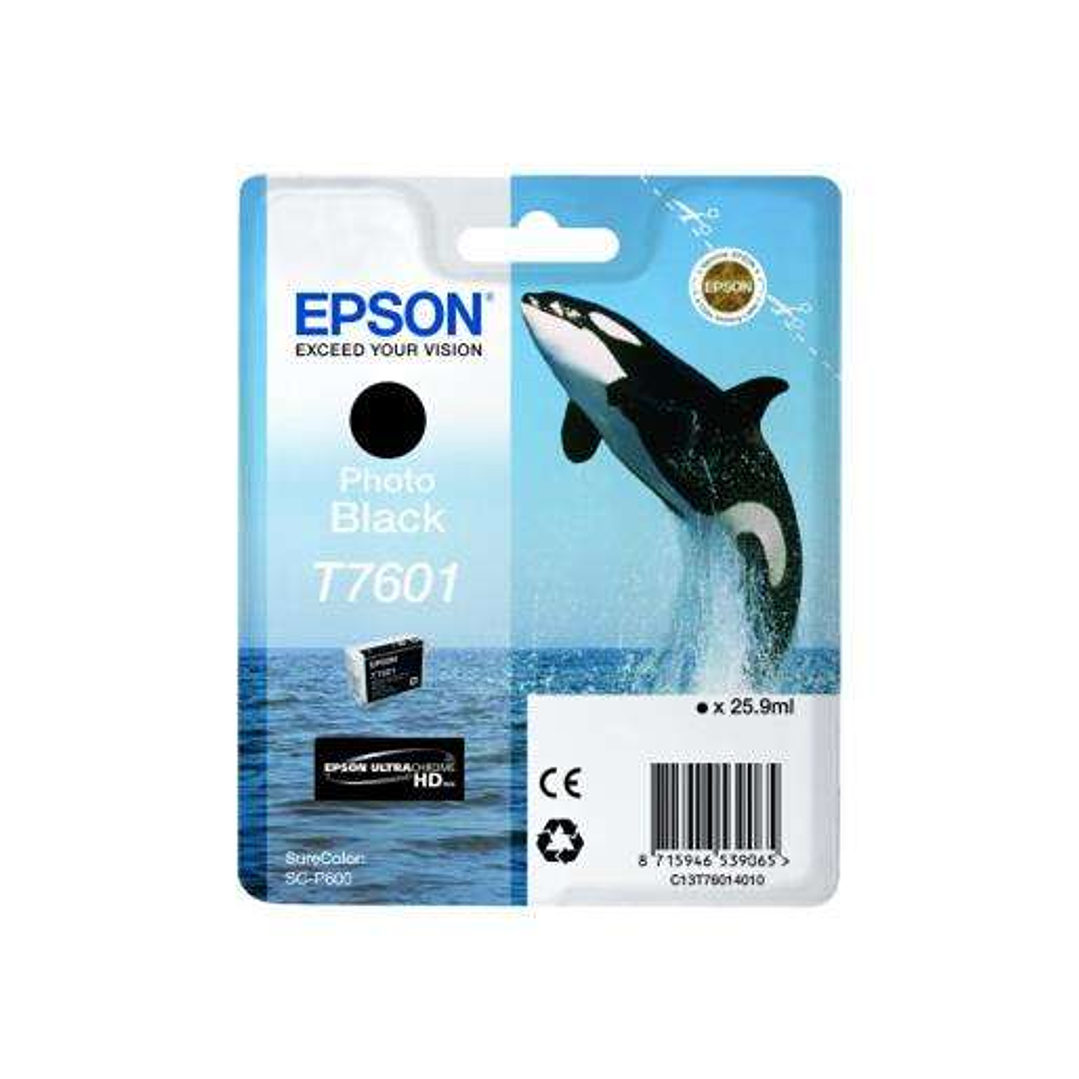 Epson T7601 Negro Photo Cartucho de Tinta Original - C13T76014010 1