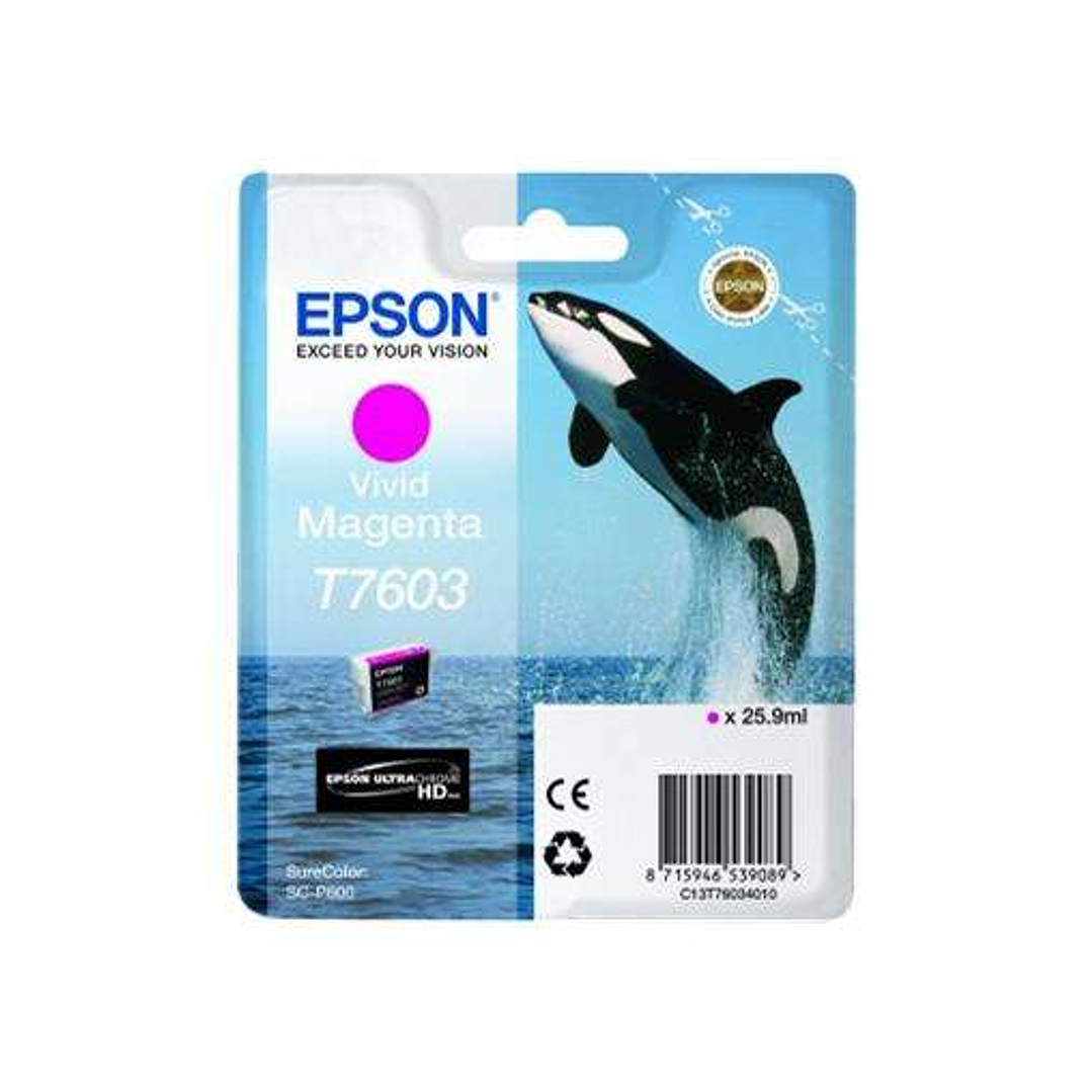 Epson T7603 Magenta Cartucho de Tinta Original - C13T76034010 1