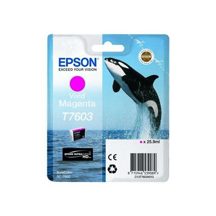 Epson T7603 Magenta Cartucho de Tinta Original - C13T76034010 1