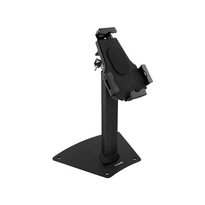 Tooq Soporte de Sobremesa Profesional Ajustable para Tablet de entre 7.9 a 10.5 - Incluye Candado Antirrobo - Organizador de Cables - Se puede Fijar 1