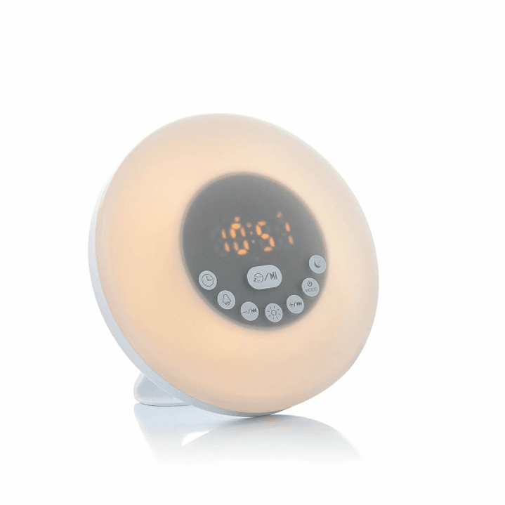 Innovagoods Sunrilk Despertador Inalambrico con Altavoz - Bluetooth - Radio Fm - Bateria 1200mAh - Cable 100cm - Pantalla LCD - Recargable - Temporiza 1