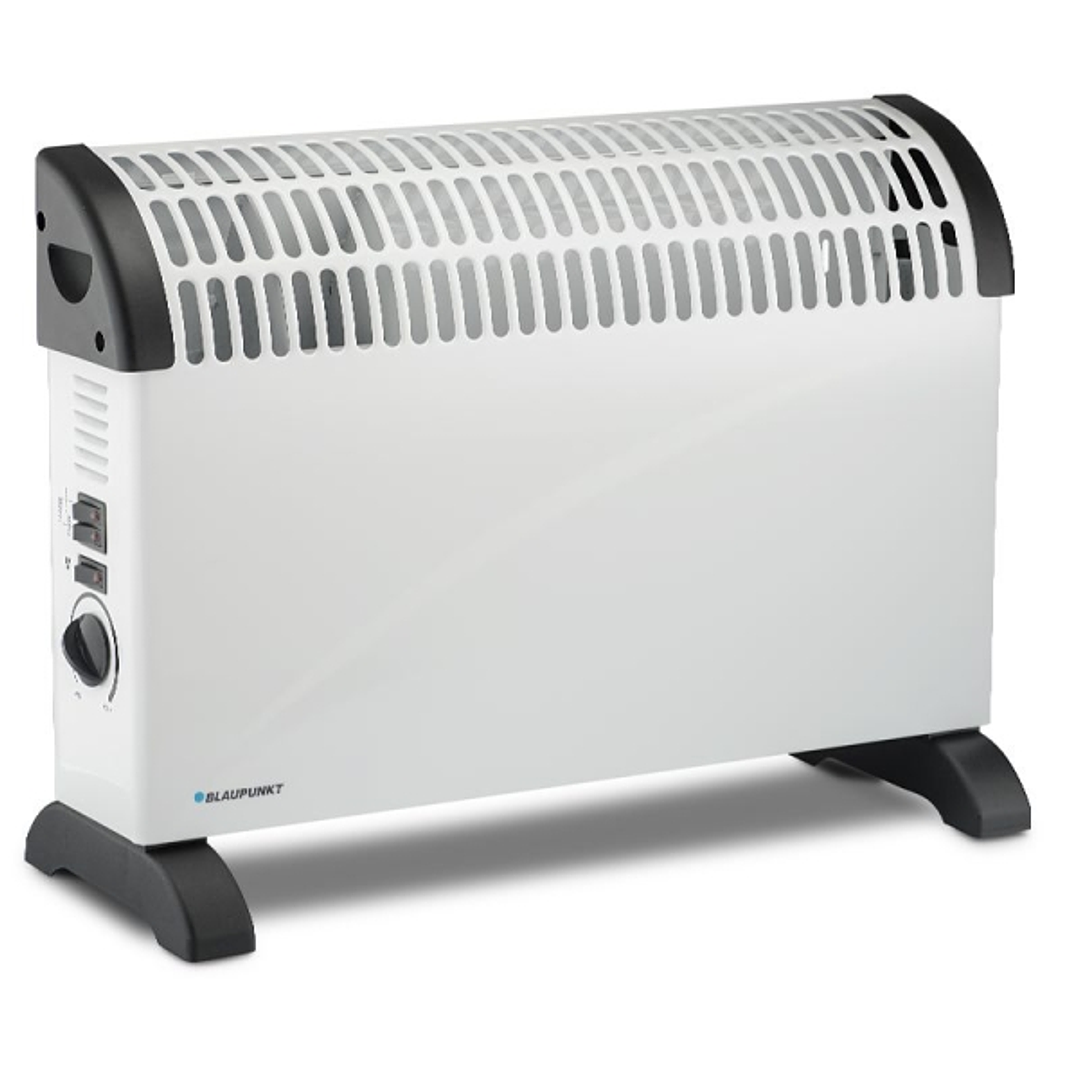Blaupunkt Radiador Convector - Potencia 2000W - Termostato Regulable - Ventilador Turbo Independiente - Asas Integradas - 53.5x19.6x38.5cm - Color Bla 1