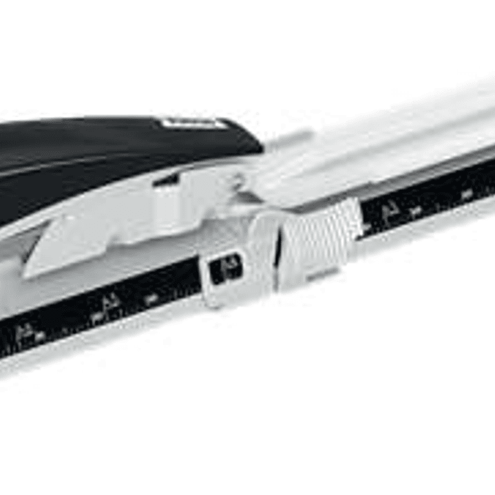 Petrus 600 Grapadora de Brazo Largo - Hasta 40 Hojas - Grapado Cerrado y Abierto - Para Grapas 22/6-8, 24/6-8 y 26/6-8 - Color Gris/Negro 1